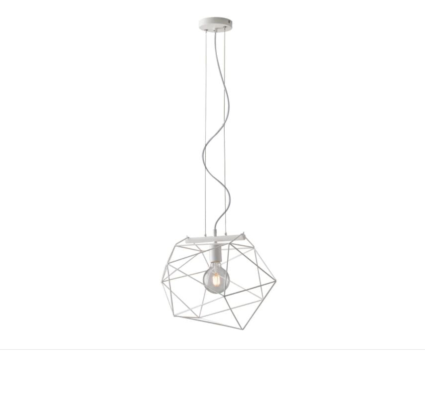 Sospensione dal design geometrico metallo bianco o nero-oro 1XE27 non incl. ABRAXAS Sospensione dal design geometrico metallo bianco o nero-oro 1XE27 non incl. ABRAXAS